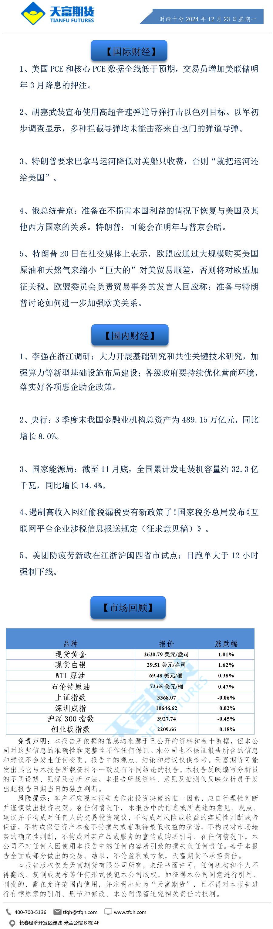 财经十分12月23日