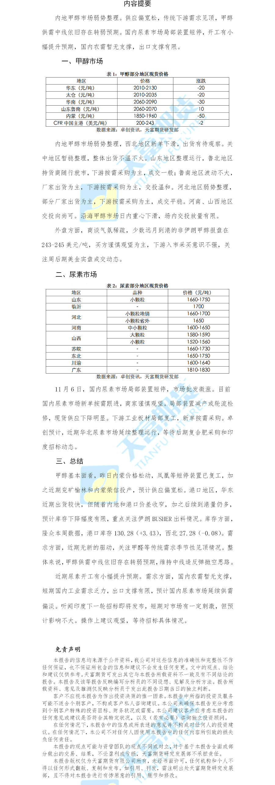 甲醇尿素日报.png