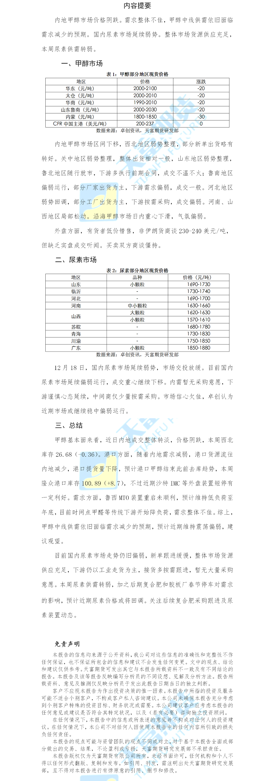 甲醇尿素日报.png