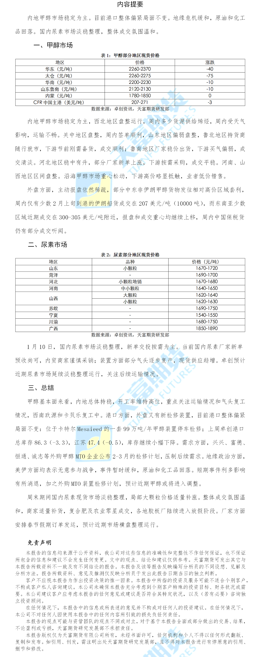 甲醇尿素日报.png