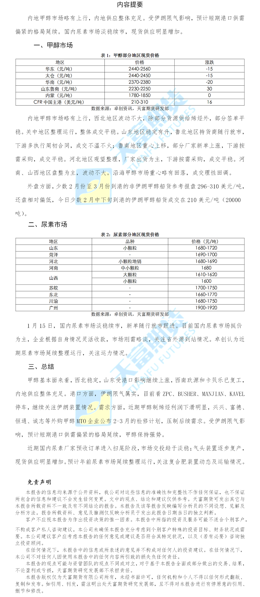 甲醇尿素日报.png
