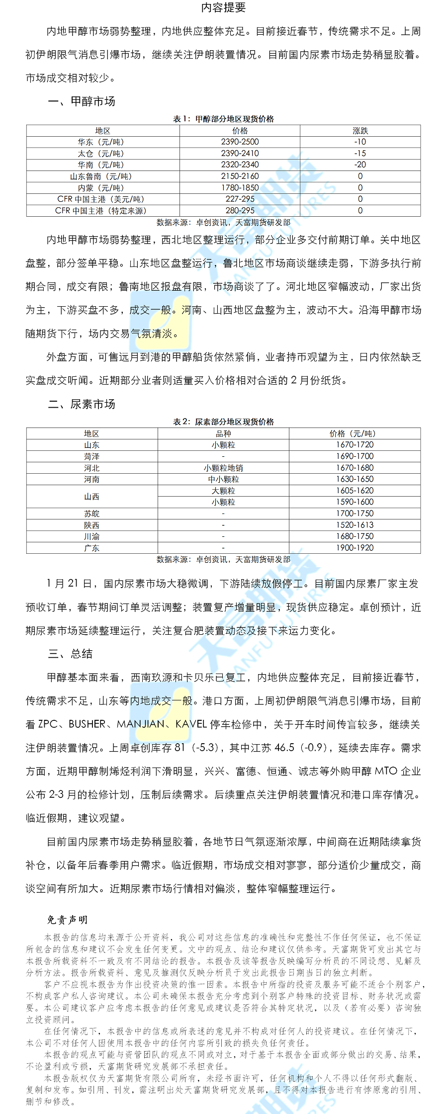 甲醇尿素日报.png