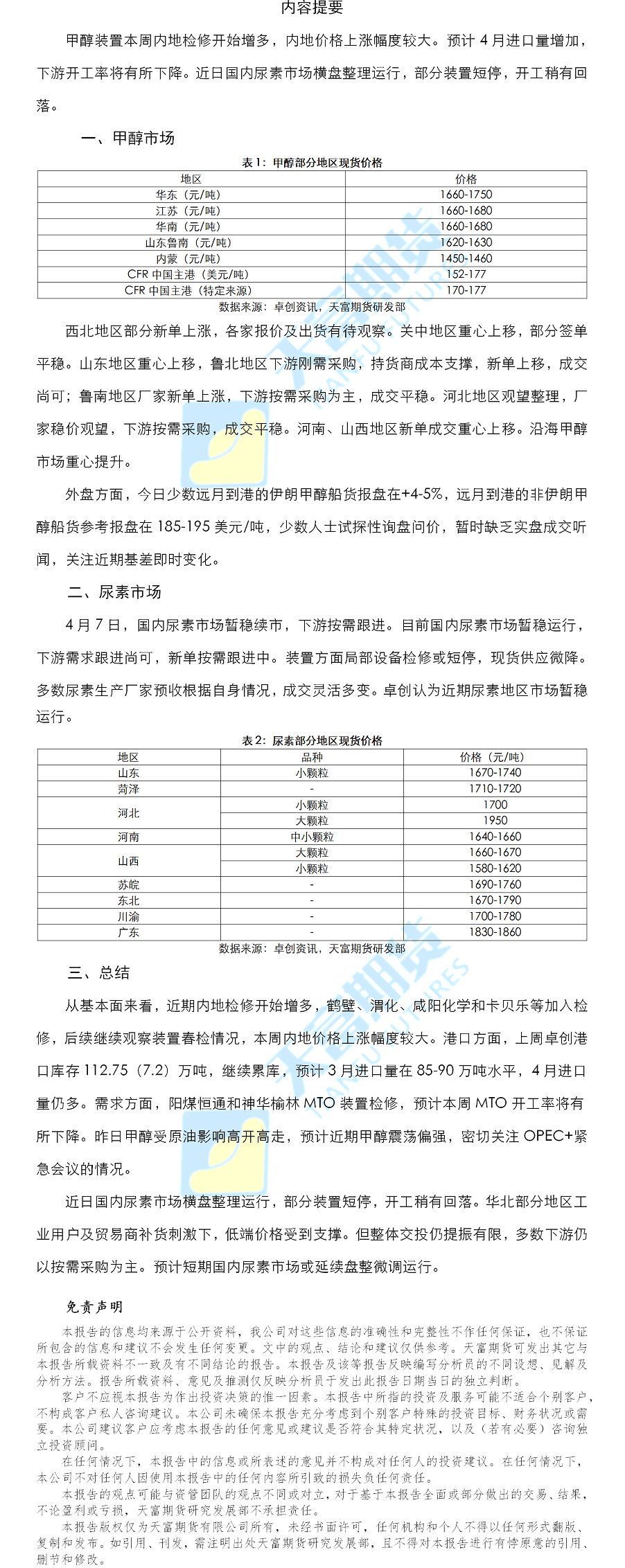 甲醇尿素日报.png