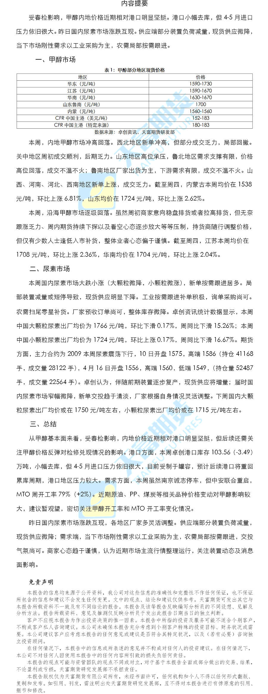 甲醇尿素日报.png