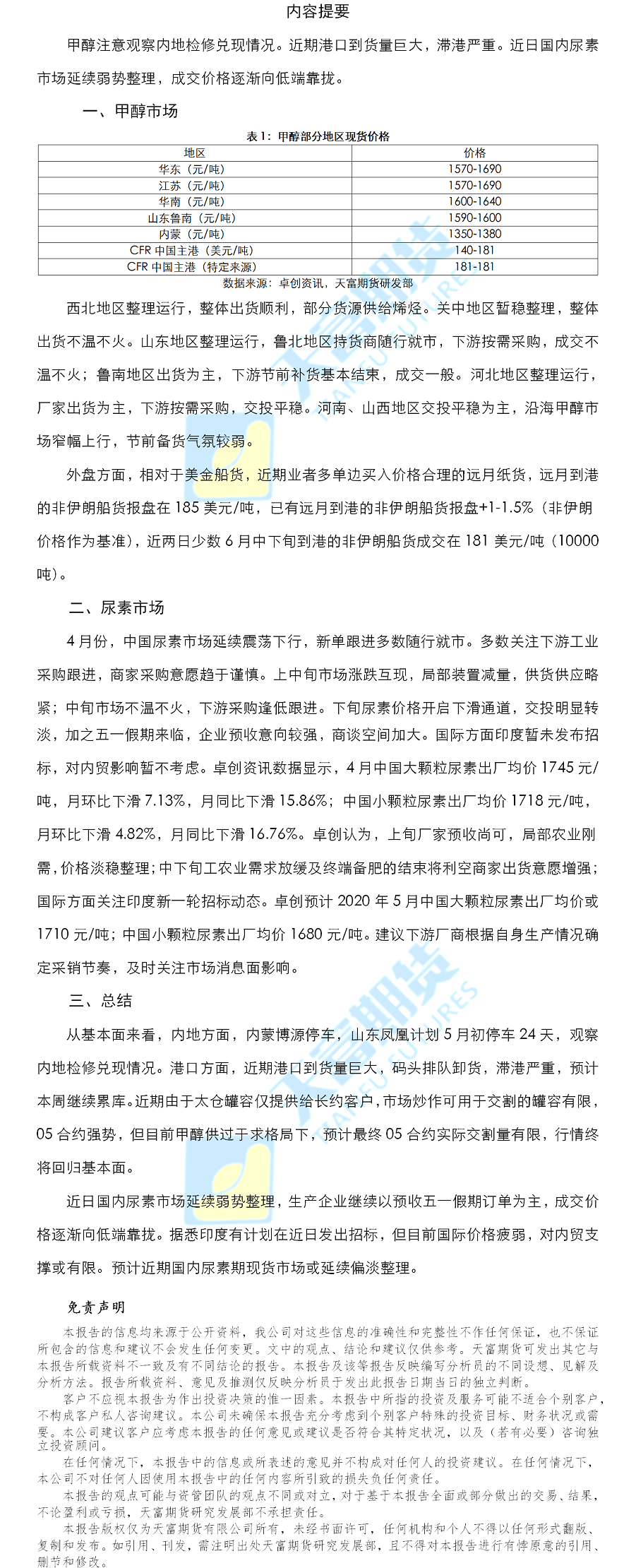 甲醇尿素日报.png