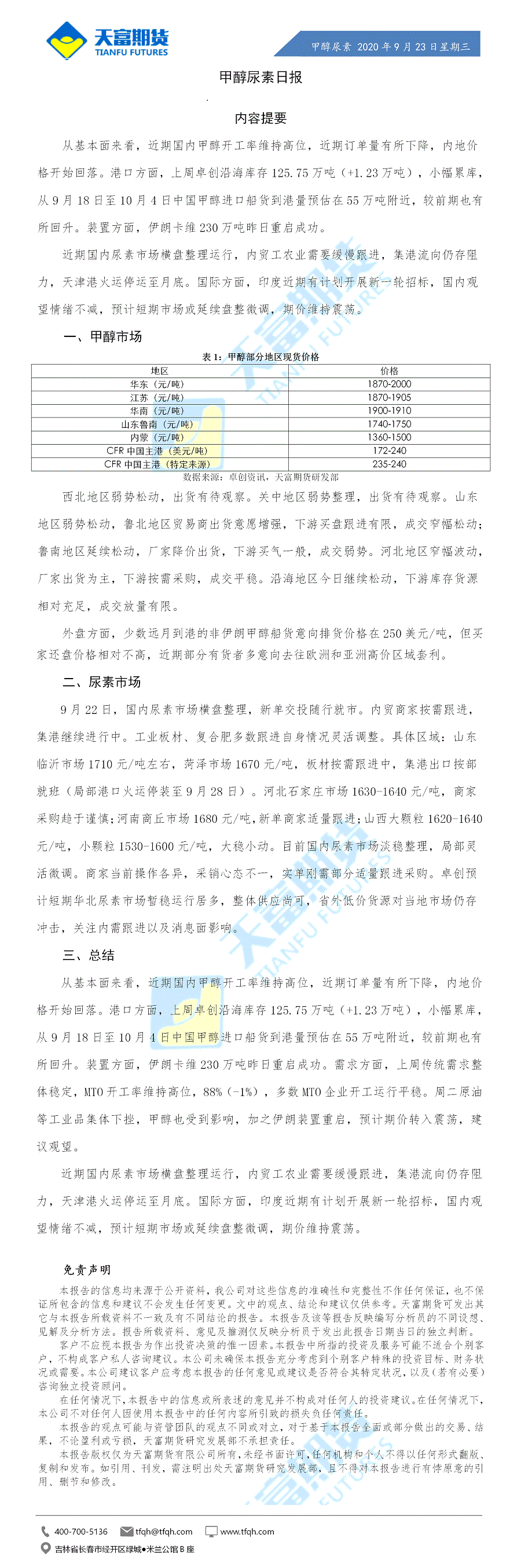 甲醇尿素日报9月23日.gif