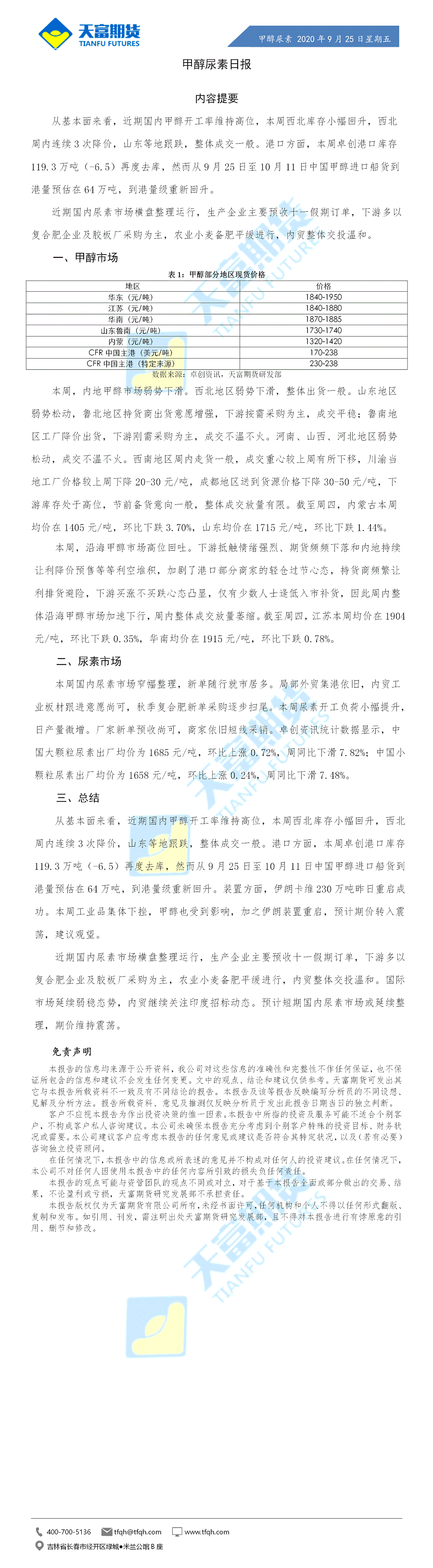 甲醇尿素日报9月25日.gif